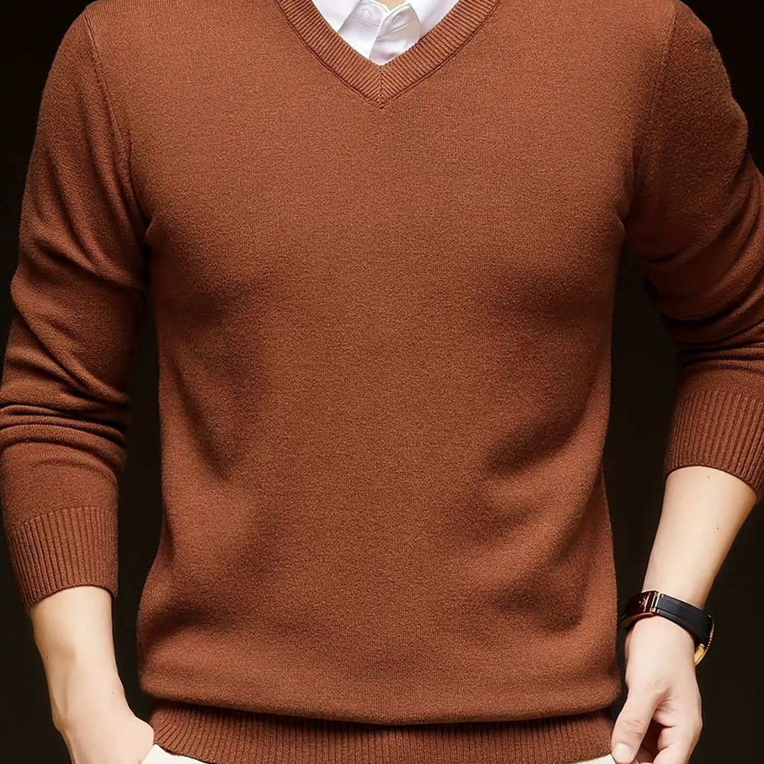 Nigel | Refined V-Neck Jumper