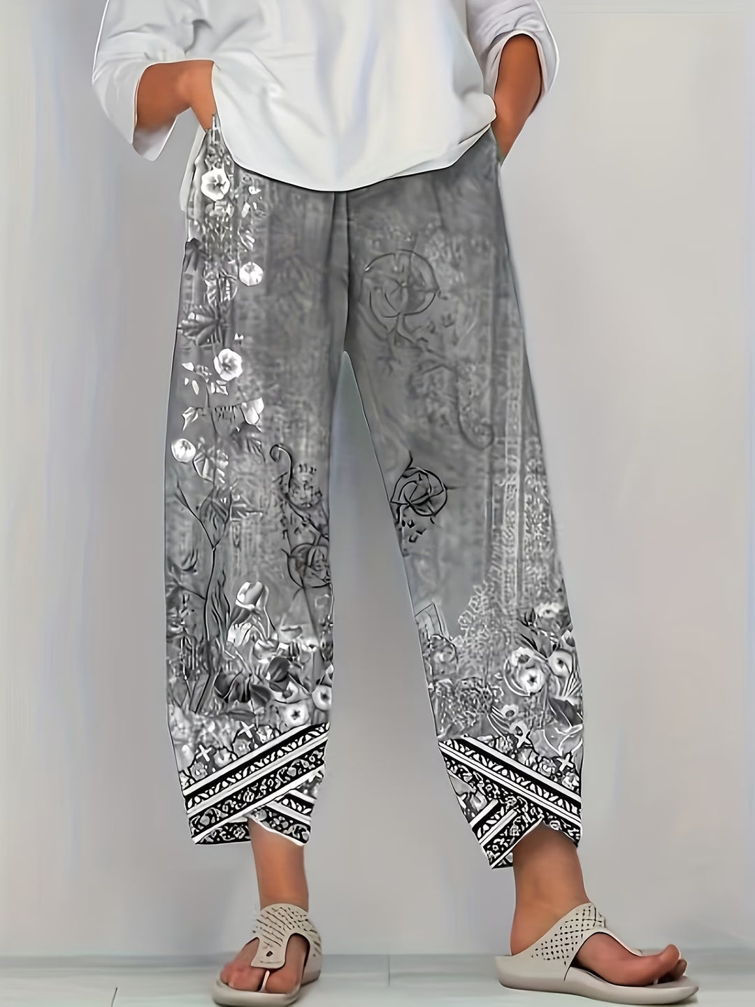 Amanda | Classic Vintage Floral Pants
