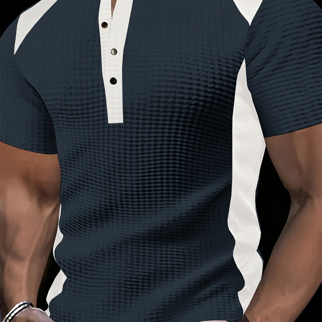 Bradford | Textured Contrast Henley