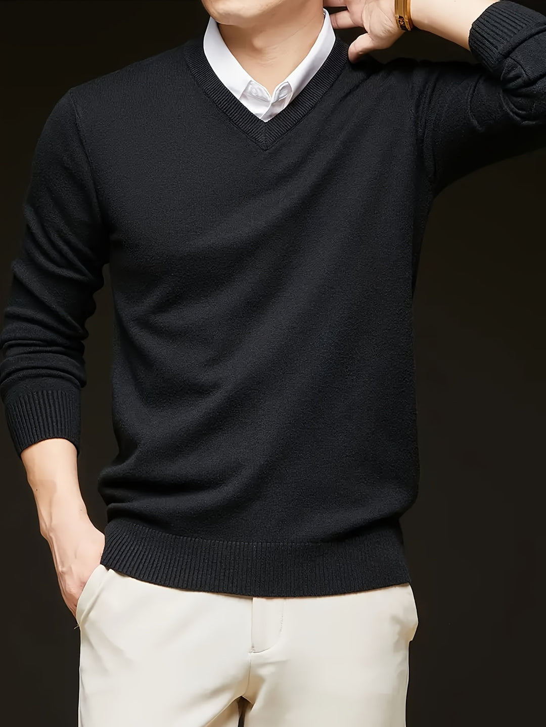 Nigel | Refined V-Neck Jumper