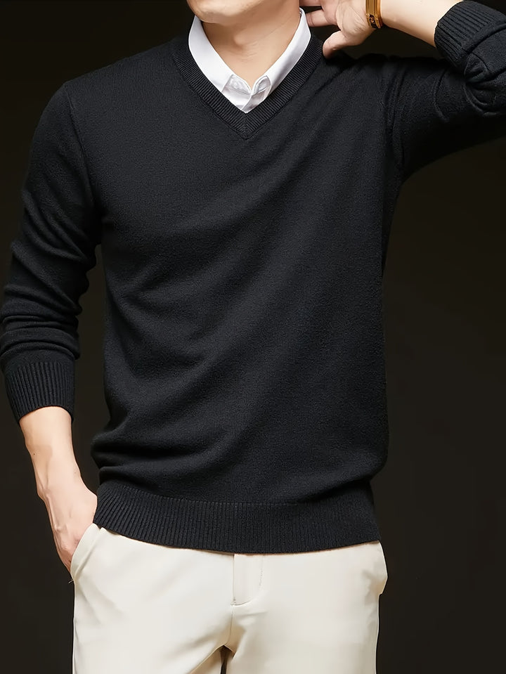 Nigel | Refined V-Neck Jumper