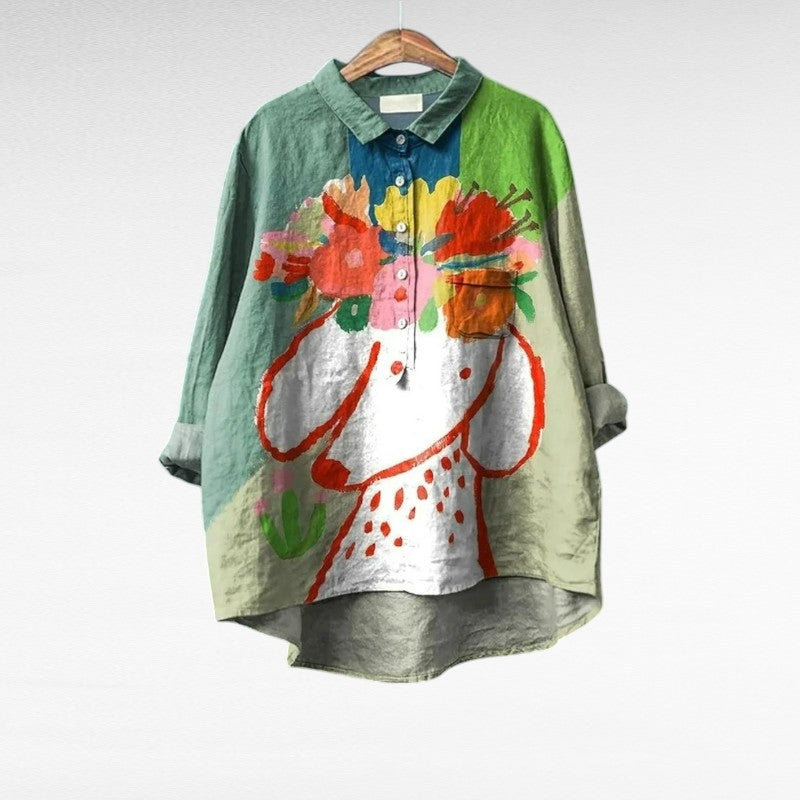 Fauna | Classic Chic Vintage Floral Blouse