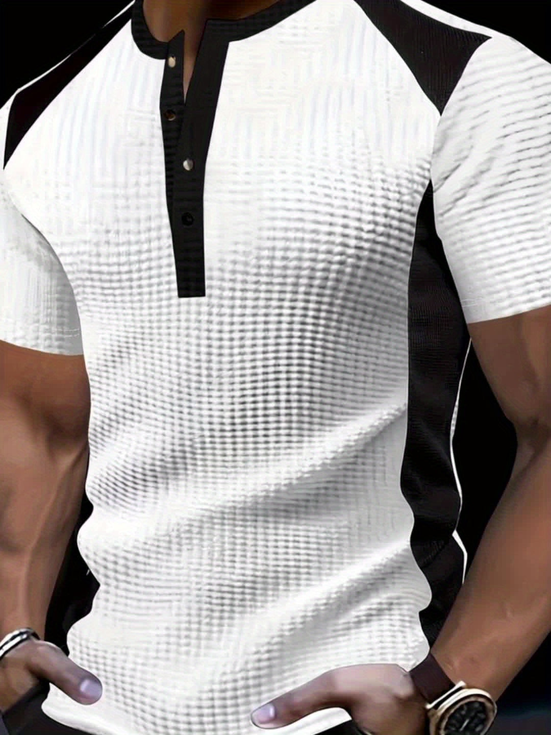 Bradford | Textured Contrast Henley