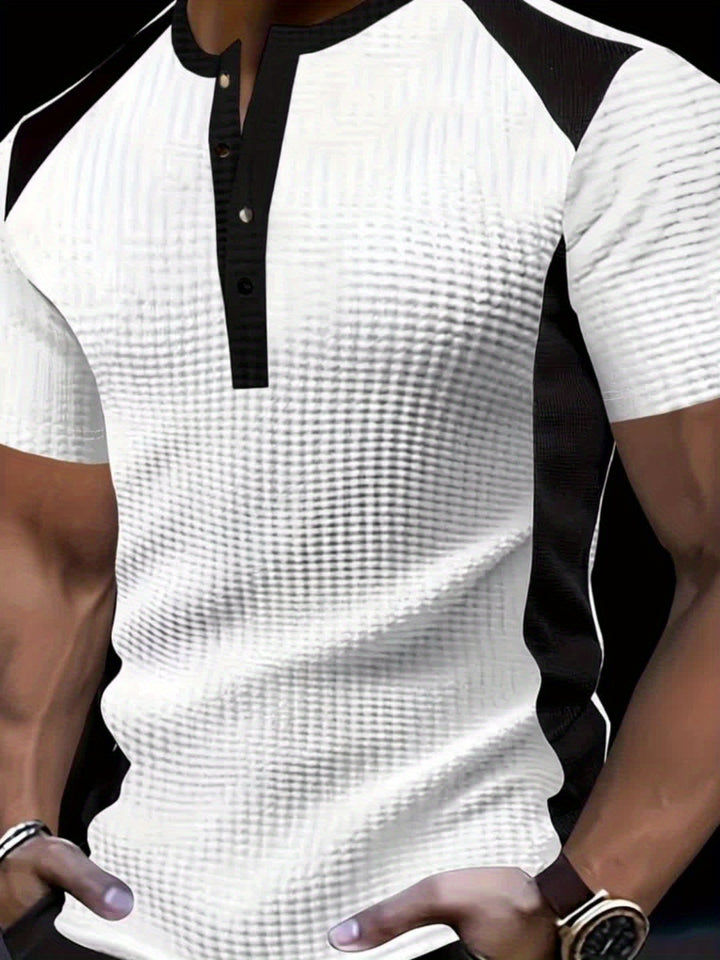 Bradford | Textured Contrast Henley