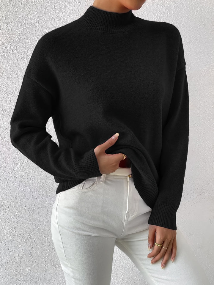 Simone | Relaxed Mock Neck Jumper
