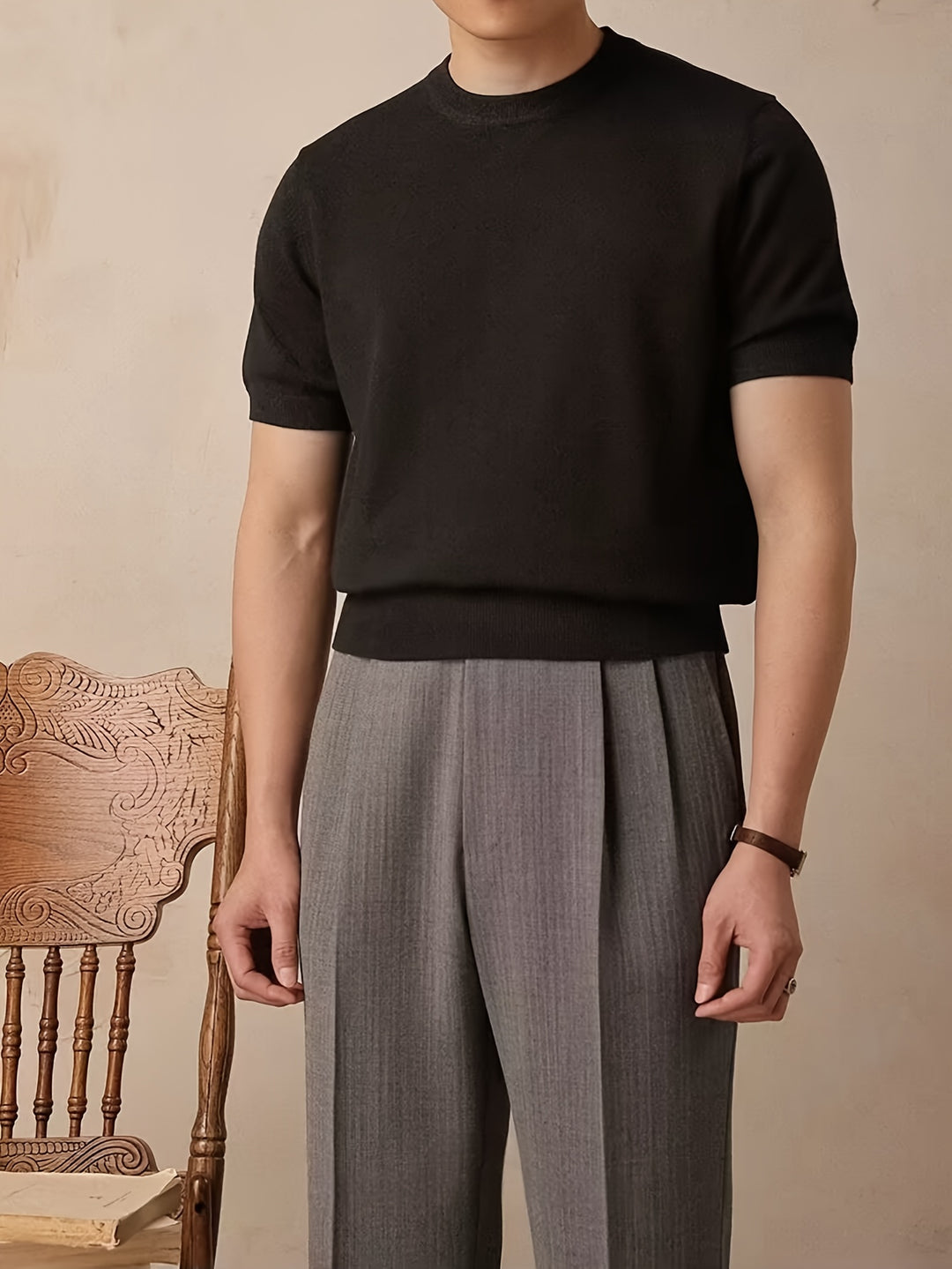Rowland | Refined Short-Sleeve Knit Top