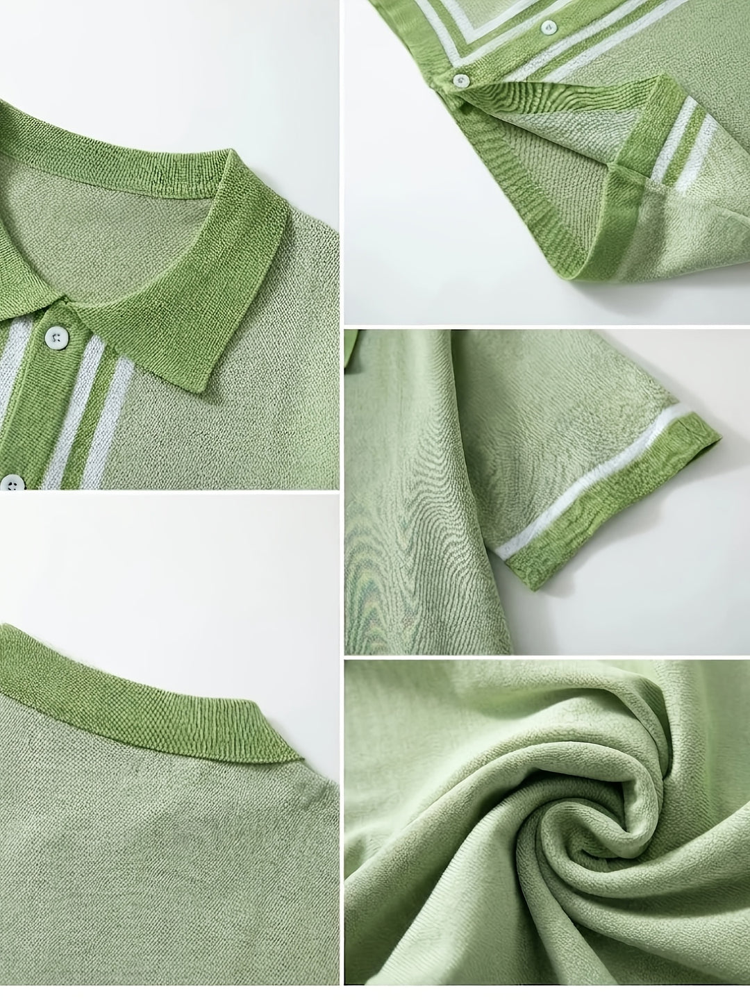 Malcolm | Retro Striped Short-Sleeve Polo Shirt