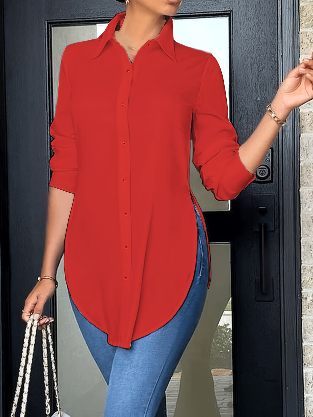 Delia | Tailored Longline Blouse