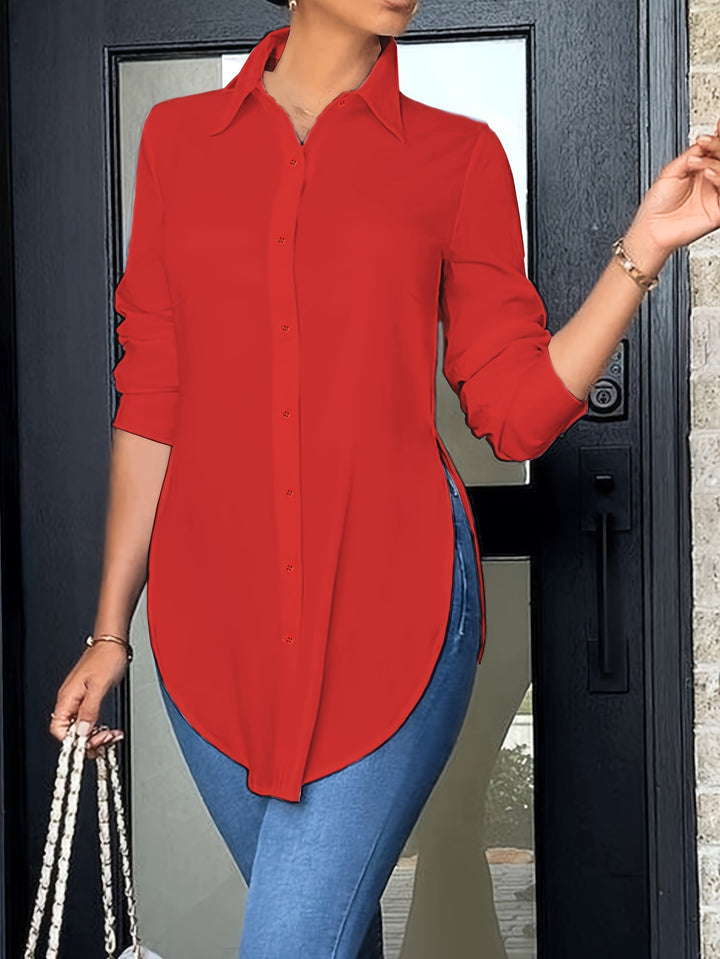 Delia | Tailored Longline Blouse