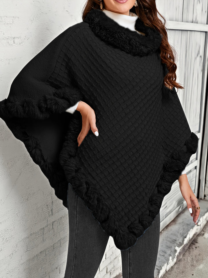 Rosabel | Cosy Fur-Trim Poncho