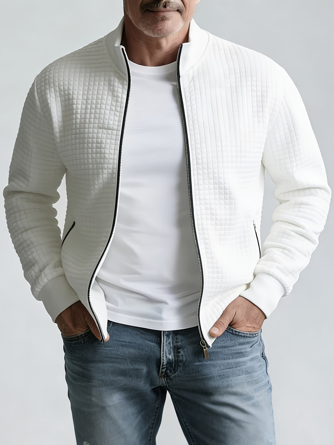 Grayson | Textured Stand-Collar Jacket
