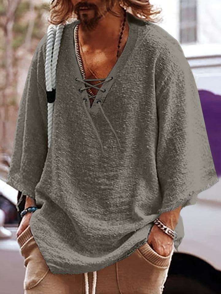 Silas | Relaxed Lace-Up Shirt