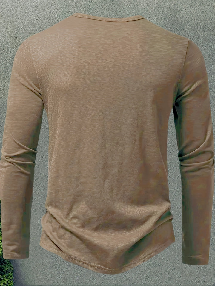 Rhys | Button-Placket Long-Sleeve Henley