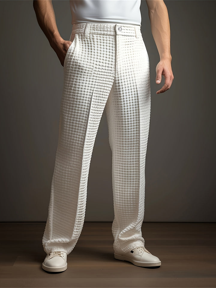 Vaughn | Textured Wide-Leg Trousers