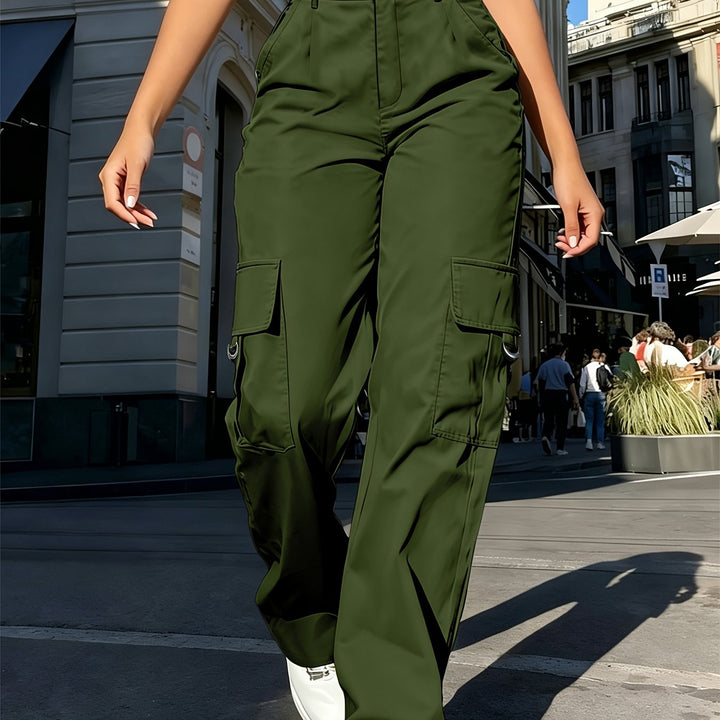 Sadie | High-Waisted Wide-Leg Cargo Trousers