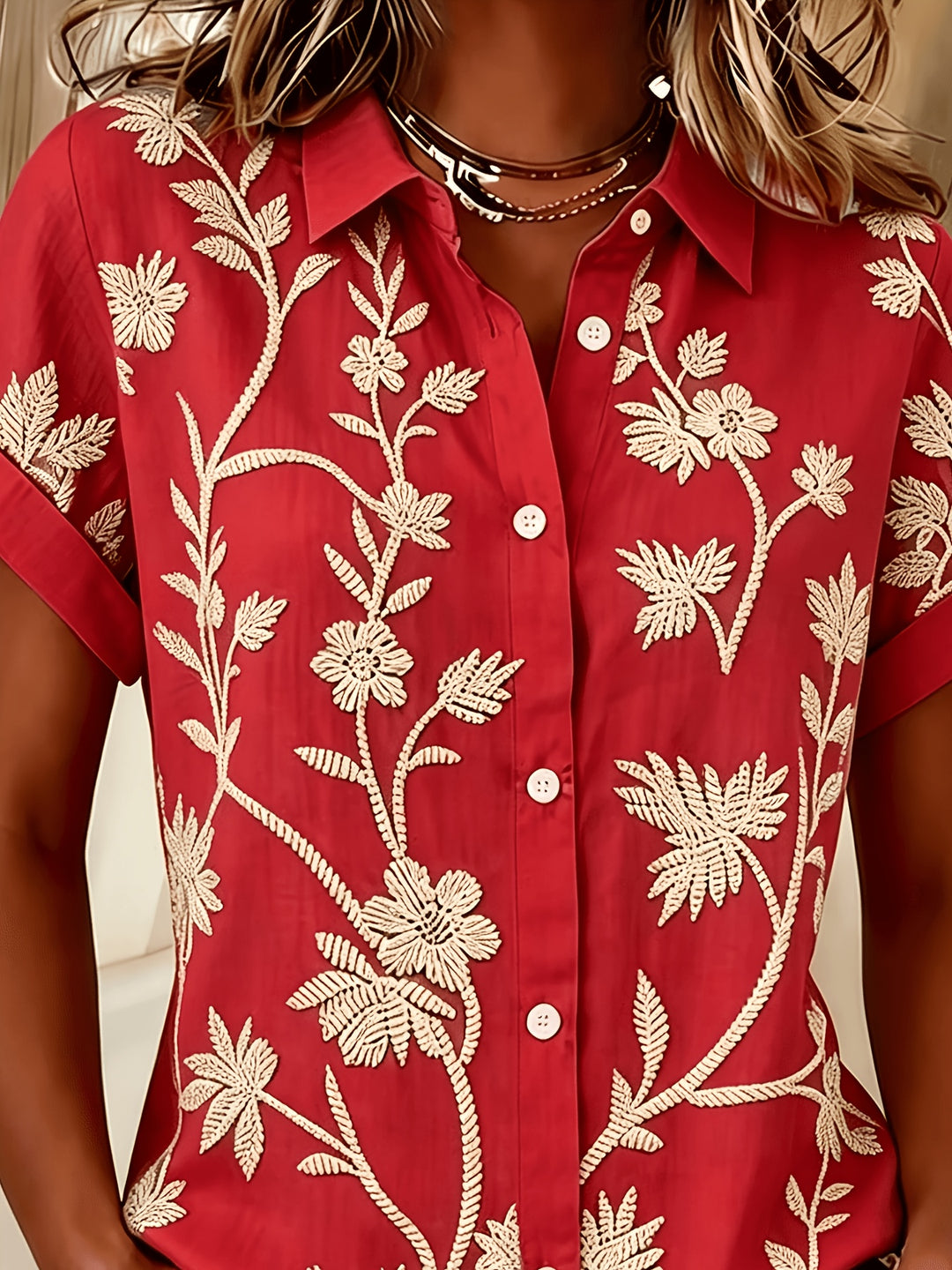 Marjorie | Floral Button-Up Shirt