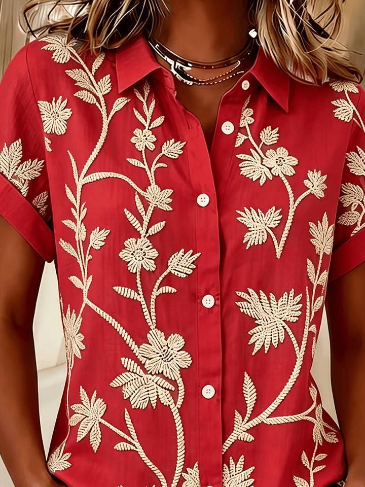 Marjorie | Floral Button-Up Shirt