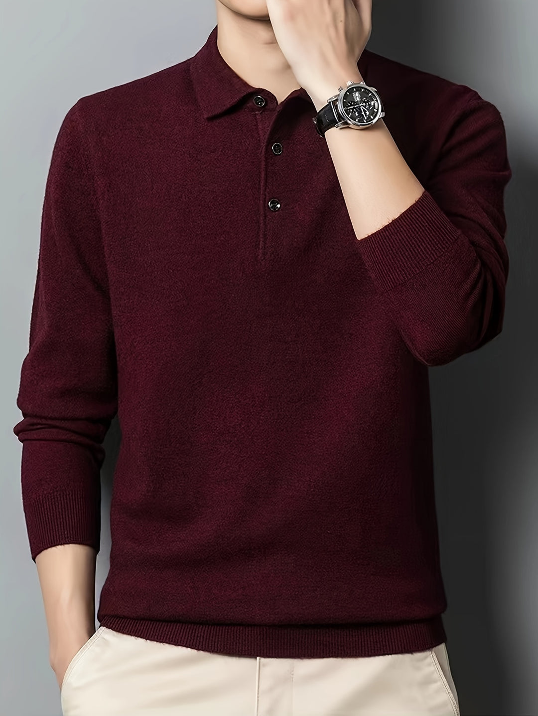 Frederick | Refined Collared Polo Jumper
