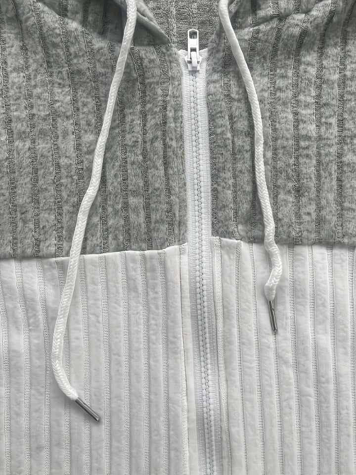 Tamara | Textured Hooded Zip Jacket