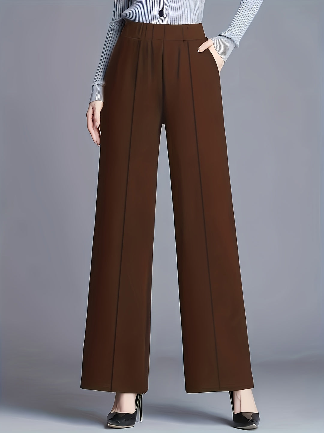 Marlene | High-Waisted Straight-Leg Trousers