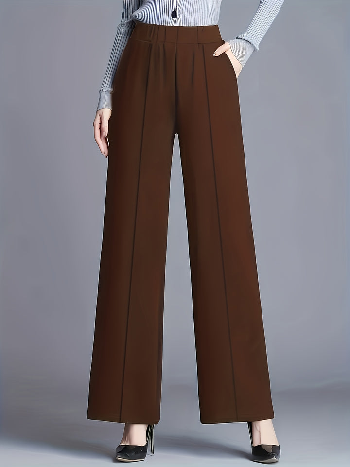 Marlene | High-Waisted Straight-Leg Trousers