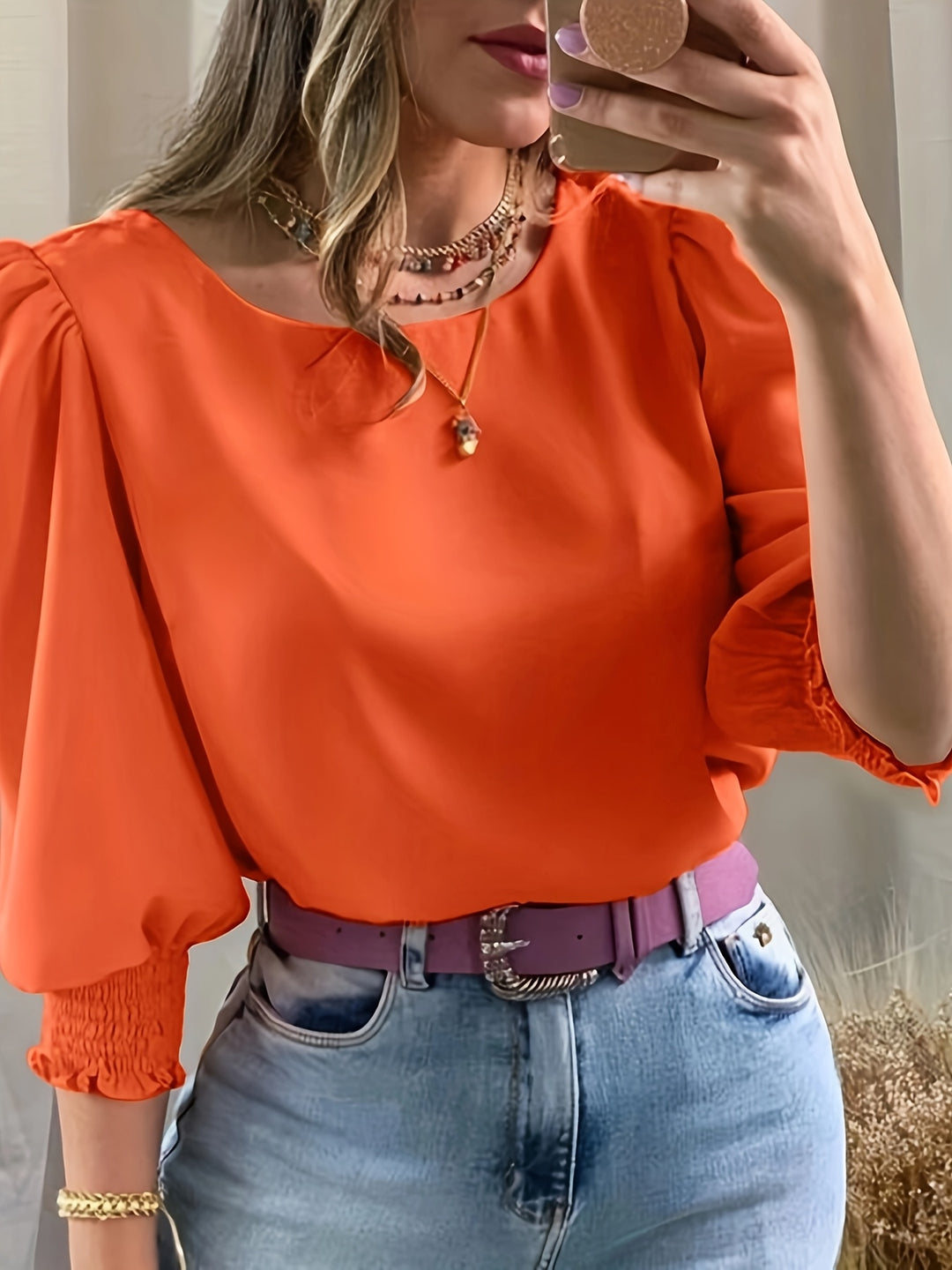 Gwyneth | Elegant Puff-Sleeve Blouse