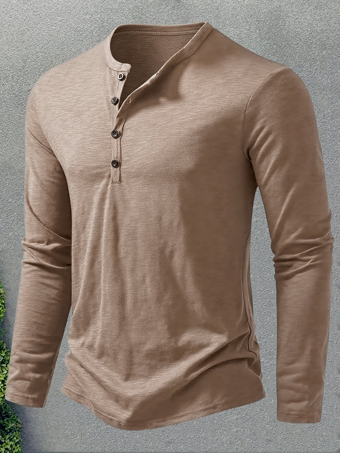 Rhys | Button-Placket Long-Sleeve Henley