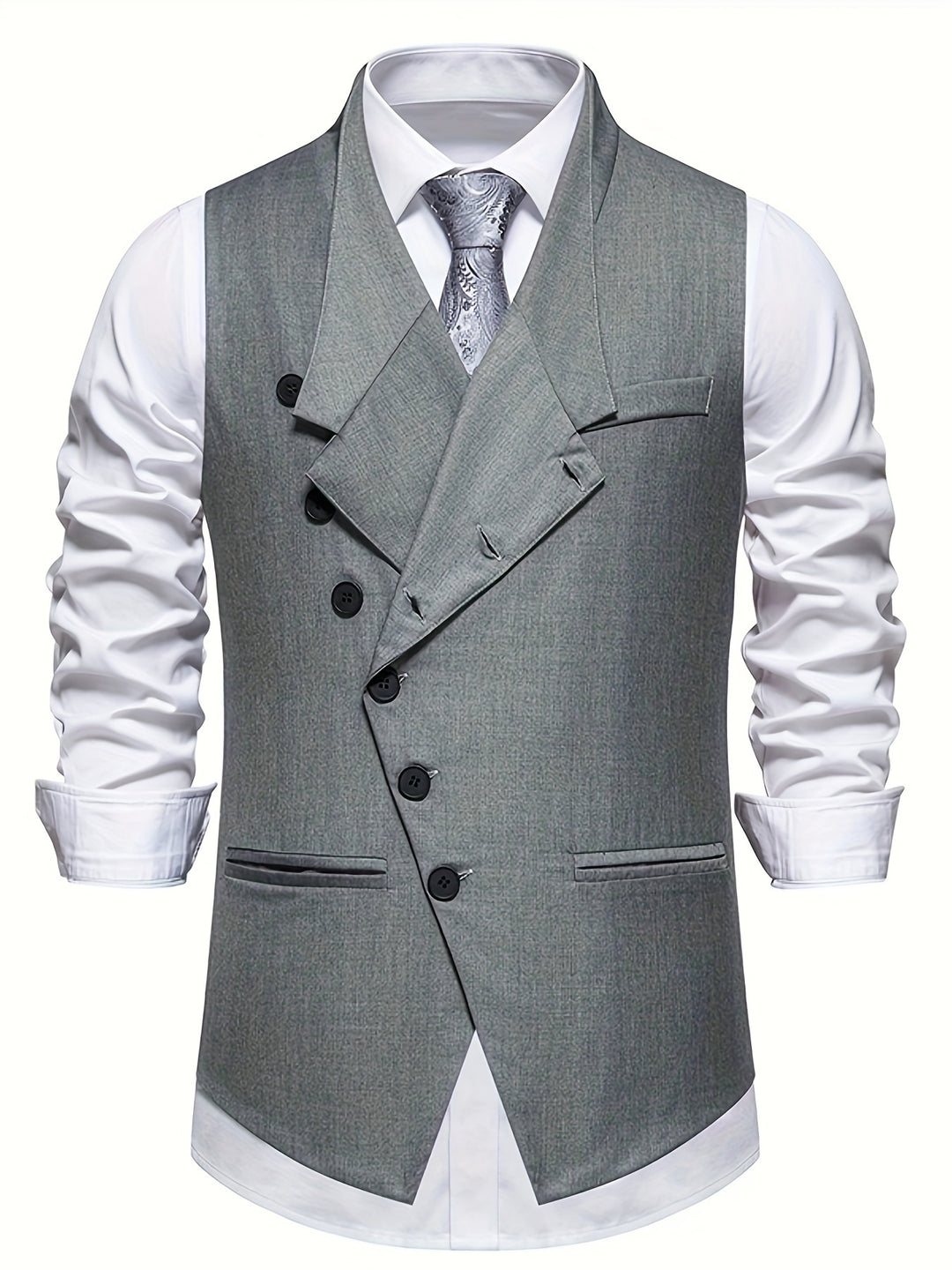 Wallace | Slant-Button Tailored Waistcoat
