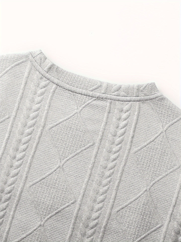 Clifford | Textured Knit-Look Long Sleeve Top