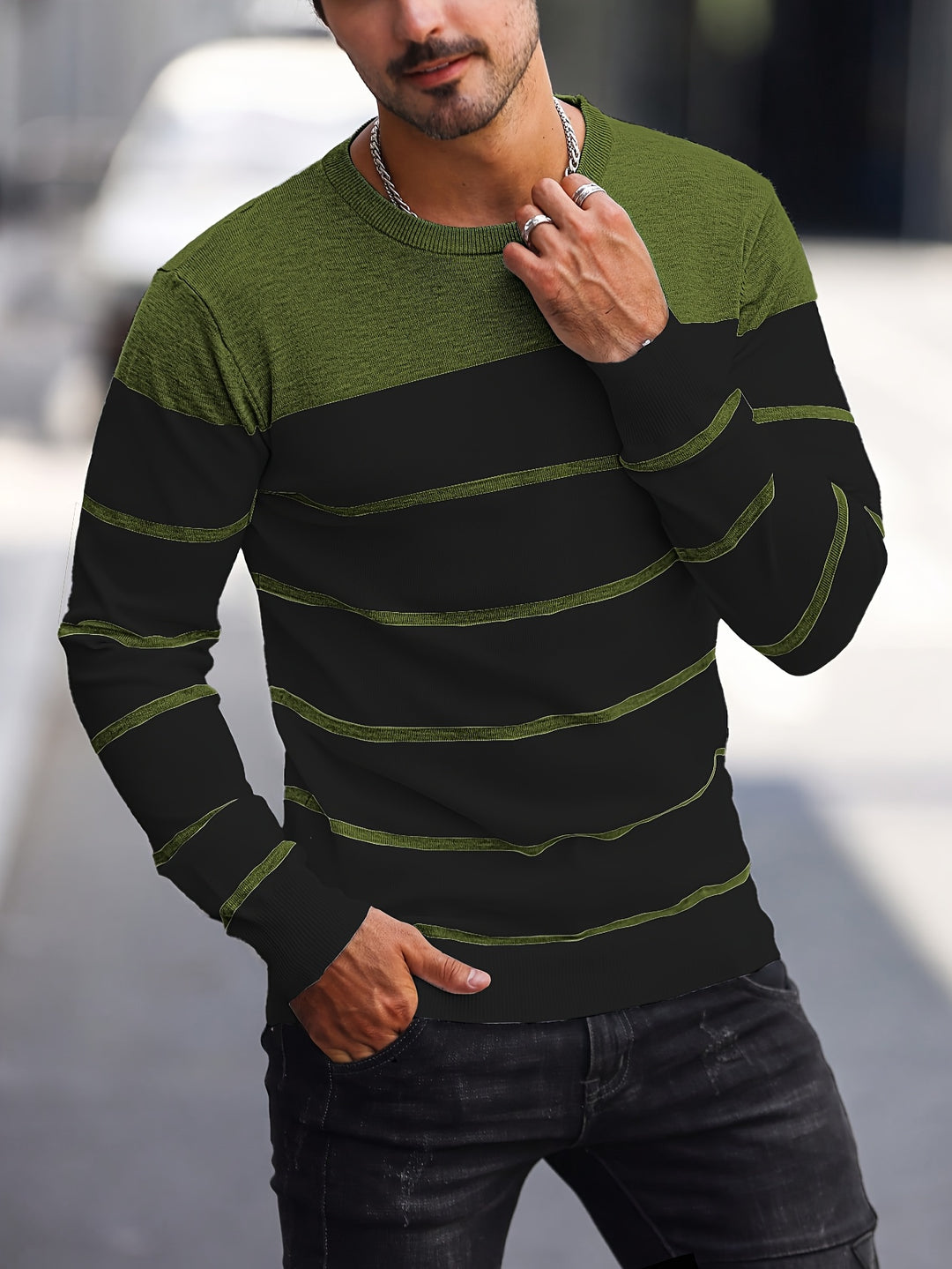 Rory | Colour-Block Striped Pullover