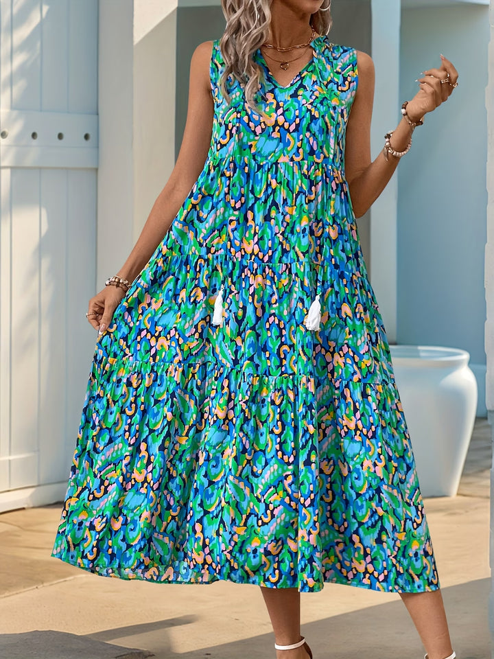 Althea | Stylish Sleeveless Bohemian Fringed Dress