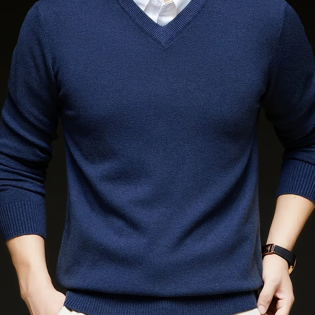 Nigel | Refined V-Neck Jumper