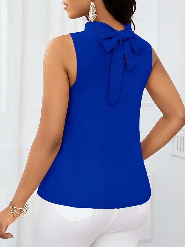 Willa | Bow-Neck Sleeveless Blouse