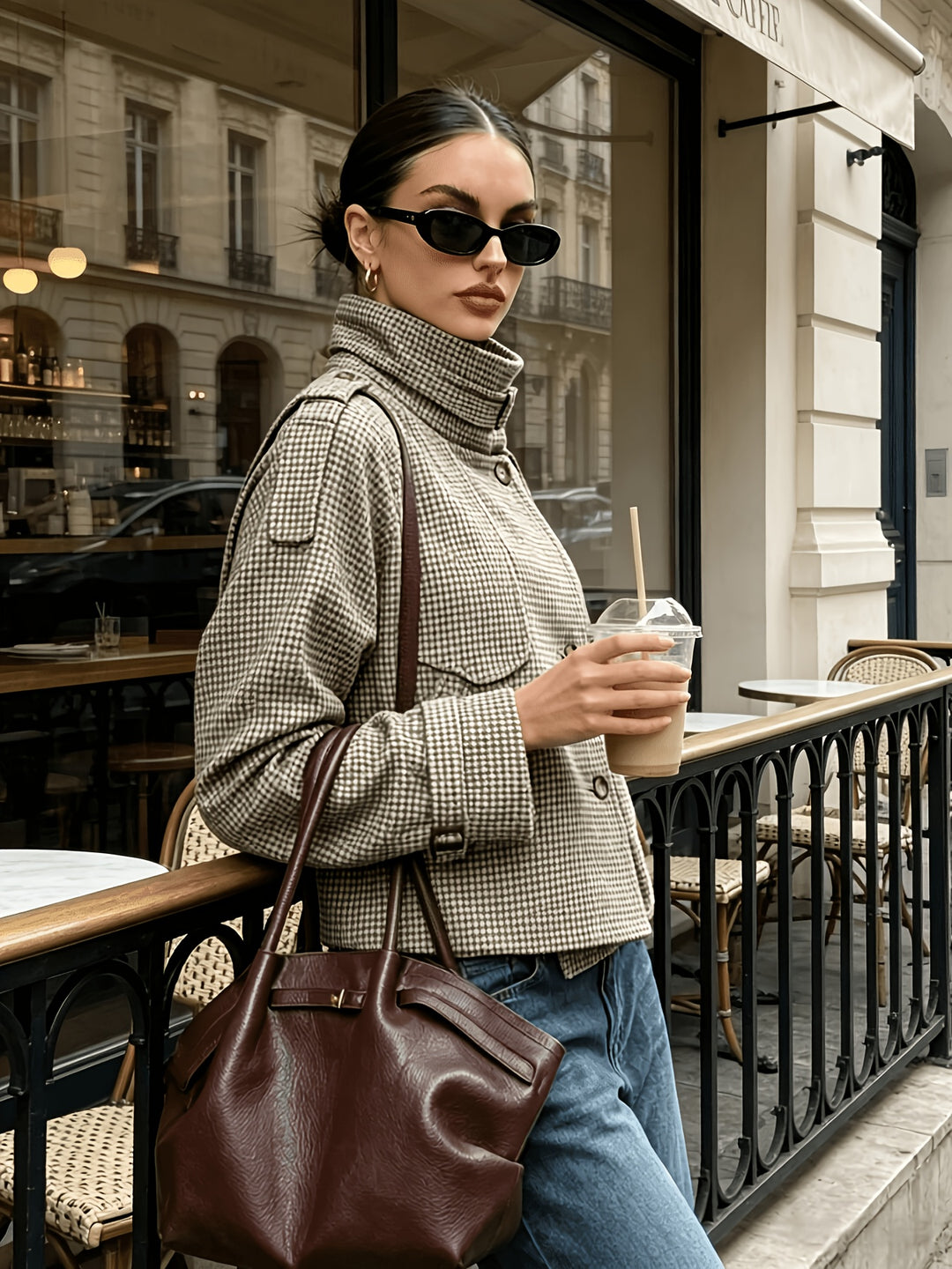 Bernadette | Refined Houndstooth Jacket