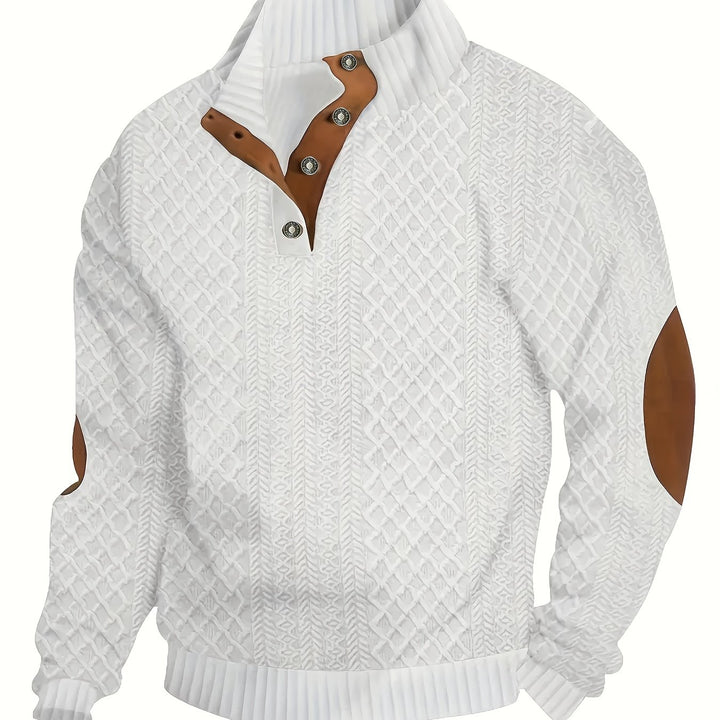 Gabriel | Textured Stand-Collar Jumper