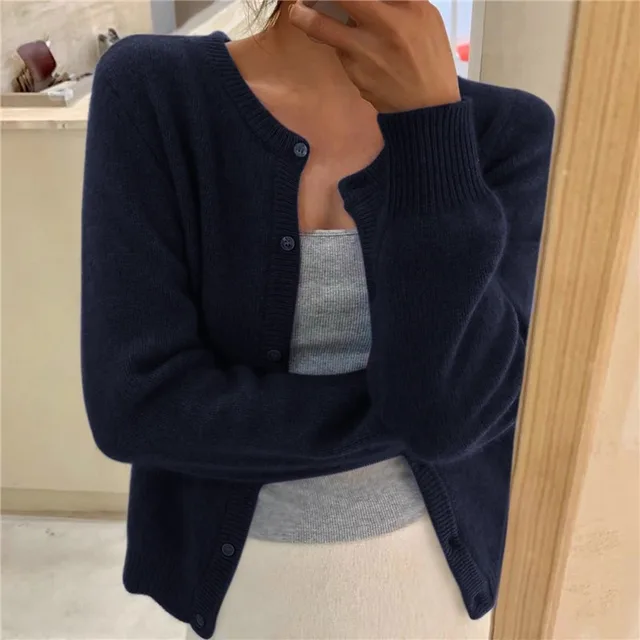 Fleur | Soft Round-Neck Cardigan