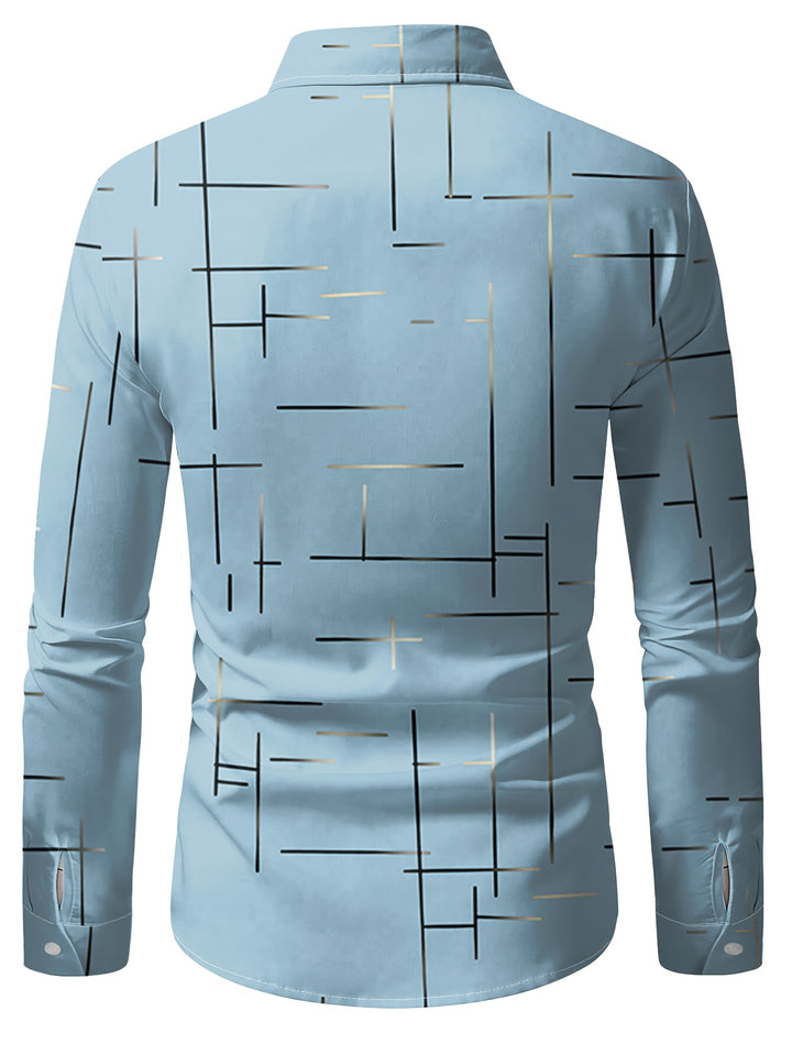 Spencer | Modern Line-Print Shirt