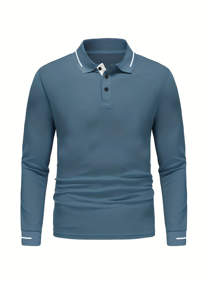 Reginald | Refined Long-Sleeve Polo Shirt