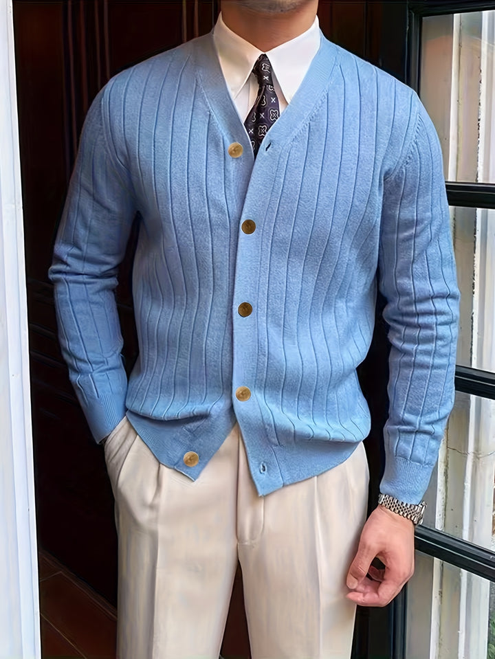 Alistair | Ribbed Button-Up Cardigan