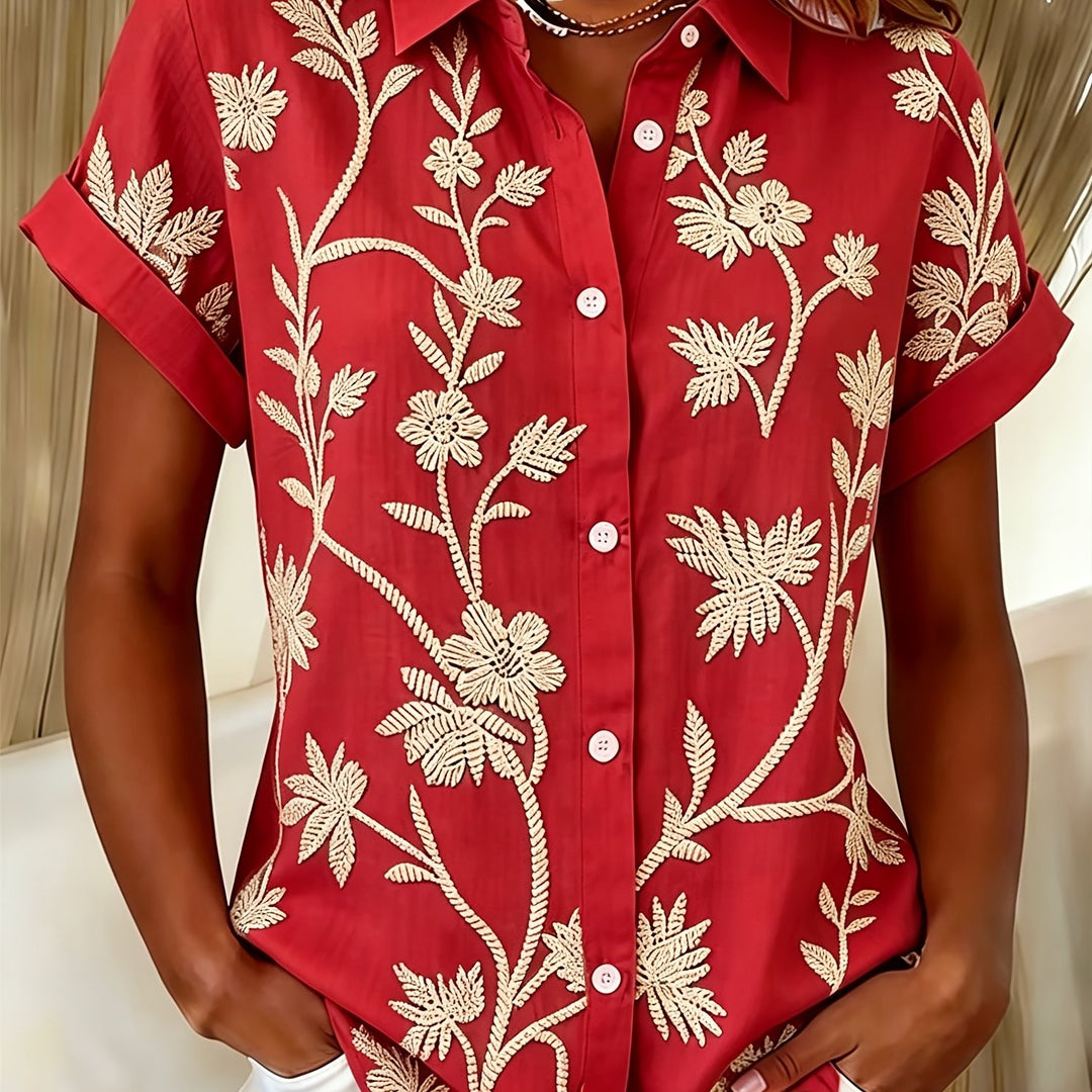 Marjorie | Floral Button-Up Shirt