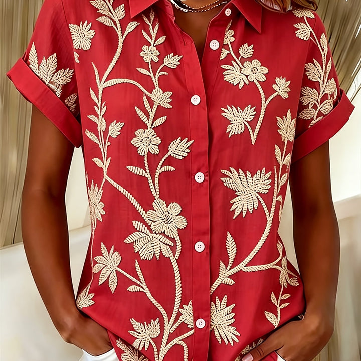Marjorie | Floral Button-Up Shirt