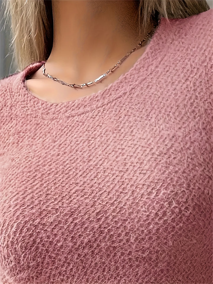 Elspeth | Soft Textured Long Sleeve Top