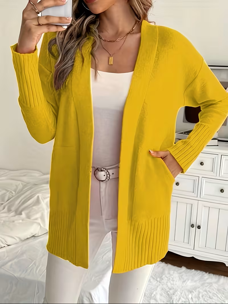 Sabine | Draped Open-Front Cardigan