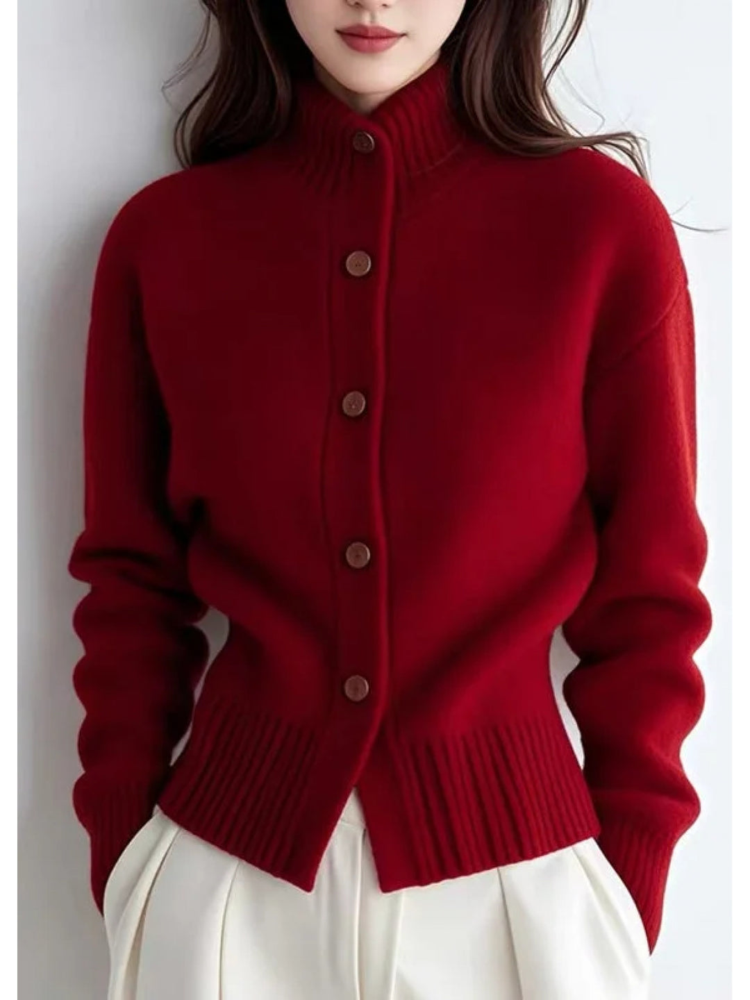 Vera | High-Neck Button Cardigan
