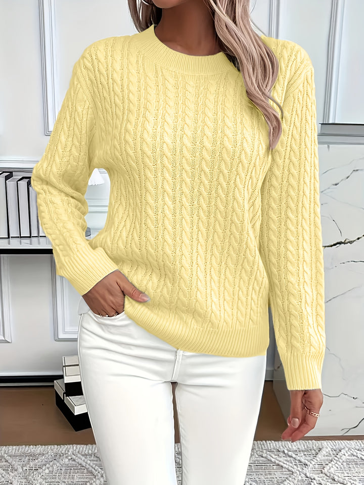 Lorelei | Cable-Knit Round Neck Sweater
