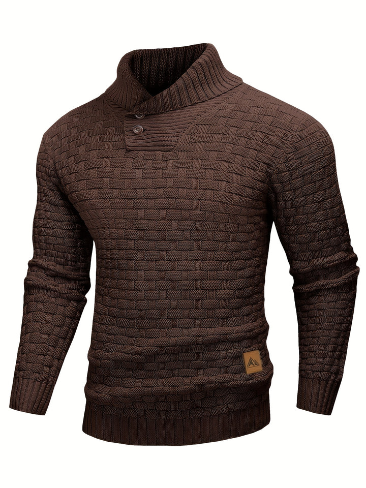 Barrett | Textured Shawl-Collar Jumper