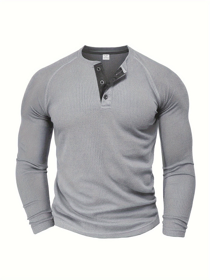 Tobias | Refined Button-Placket Henley Top