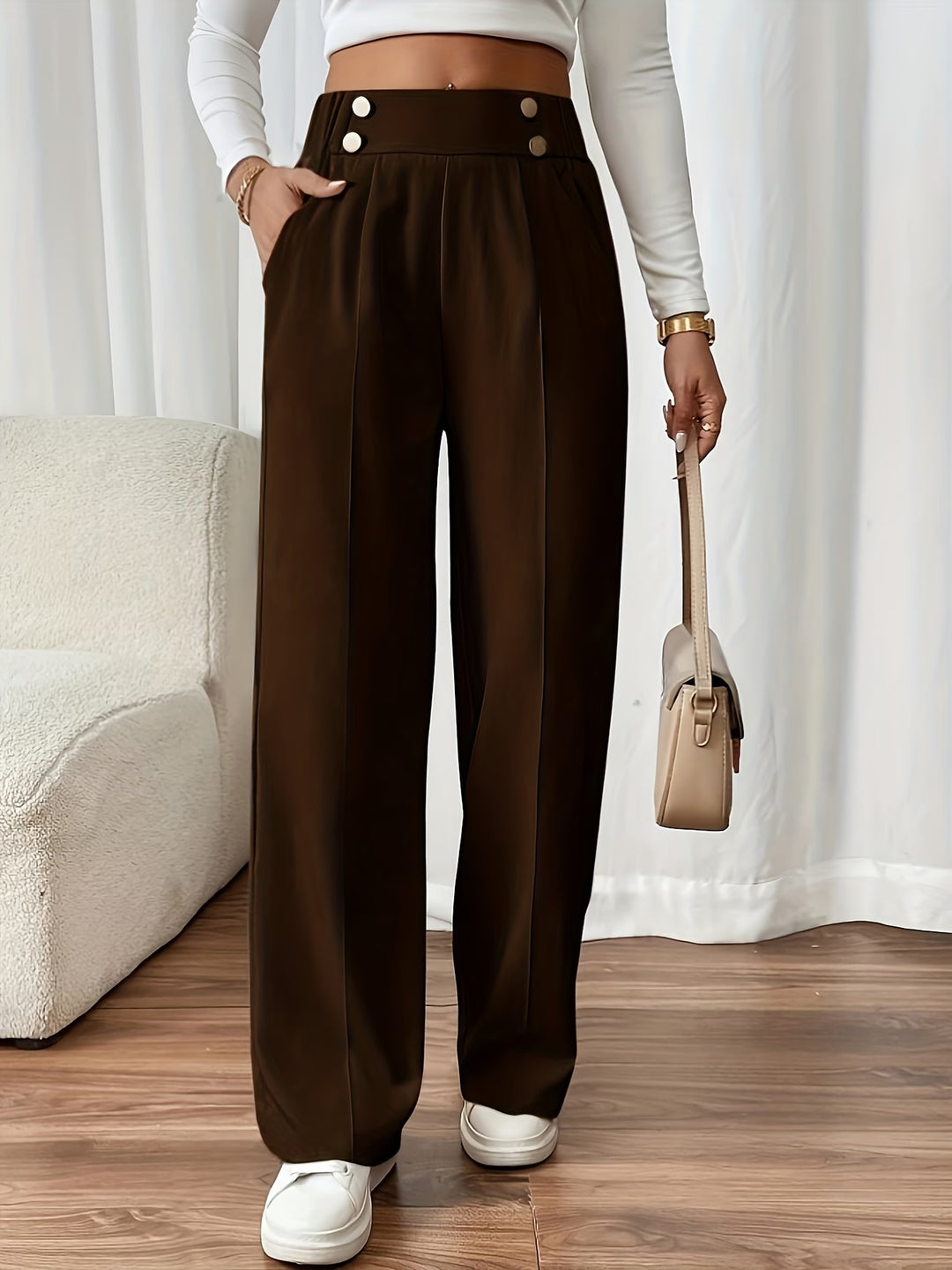 Emillia | Elegant Straight-Leg Office Pants
