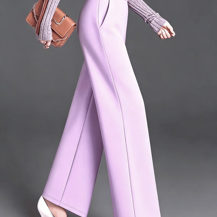 Marlene | High-Waisted Straight-Leg Trousers