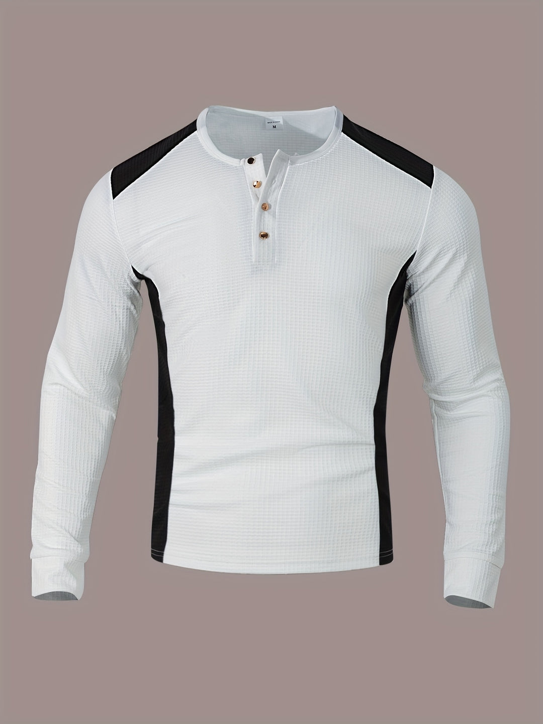 Sawyer | Textured Contrast Henley Shirt